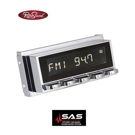 Radio Retro Sound Chrome MOTOR-1DAB Wyposażony w radio DAB+ oraz funkcje RDS.